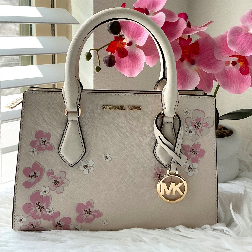 Michael Kors Sheila small satchel Floral NWOT
